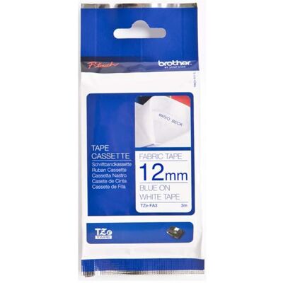 Inny producent Brother Oryginalny Taśma Do Drukarek Etykiet, Brother, Tze-Fa3, Niebieski Druk/biały Podkład, 3m, 12mm, Prasowanka Inny producent Brother Oryginalny Taśma Do Drukarek Etykiet, Brother, Tze-Fa3, Niebieski Druk/biały Podkład, 3m, 12mm, Prasowanka