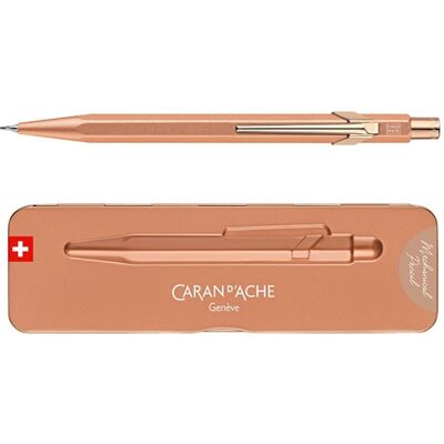 Caran D'ache, Ołówek automatyczny 844 Brut Rose w pudełku, Różowe złoto Caran D'ache, Ołówek automatyczny 844 Brut Rose w pudełku, Różowe złoto