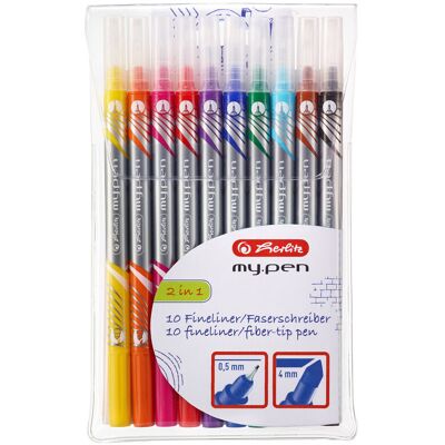 Cienkopis My Pen, 10 Kolorów, Herlitz Cienkopis My Pen, 10 Kolorów, Herlitz