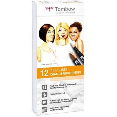 Cienkopisy Dwustronne Tombow 12 Szt. Cienkopisy Dwustronne Tombow 12 Szt.