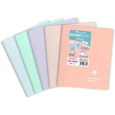 Clairefontaine, kołozeszyt w kratkę, A5, Koverbook Blush, mix Clairefontaine, kołozeszyt w kratkę, A5, Koverbook Blush, mix