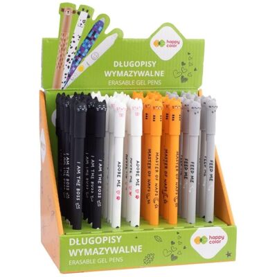 Inny producent Display - Długopis wymazywalny Kitty, 0,5 mm, niebieski, 40 szt., Happy Color Inny producent Display - Długopis wymazywalny Kitty, 0,5 mm, niebieski, 40 szt., Happy Color