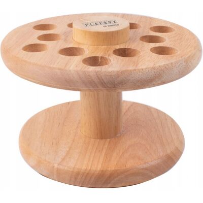 Playbox Diy Stojak Na Nożyczki 12 Szt Drewniany Obrotowy Playbox Diy Stojak Na Nożyczki 12 Szt Drewniany Obrotowy
