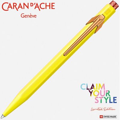 CARAN D'ACHE Długopis, 849 Claim Your Style ED2 Canary Yellow M, żółty CARAN D'ACHE Długopis, 849 Claim Your Style ED2 Canary Yellow M, żółty