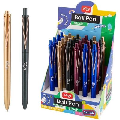 Easy Stationery Długopis automatyczny niebieski (24szt) EASY Easy Stationery Długopis automatyczny niebieski (24szt) EASY