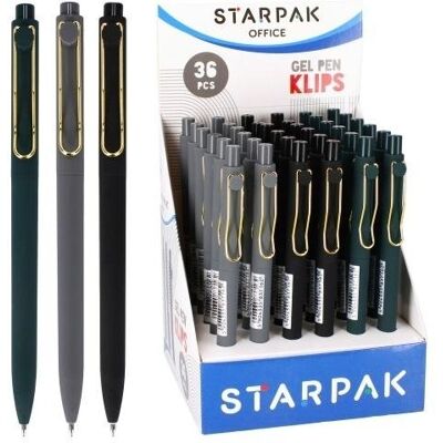 Starpak Długopis automatyczny żelowy Klips (36szt) Starpak Długopis automatyczny żelowy Klips (36szt)