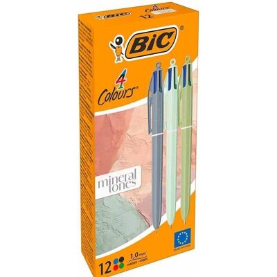 Długopis BIC 4 Colours Mineral Tones 1 mm zestaw 12 sztuk Długopis BIC 4 Colours Mineral Tones 1 mm zestaw 12 sztuk