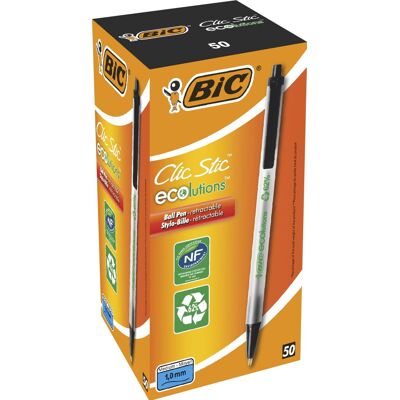 Długopis BIC Ecolutions Clic Stic czarny Długopis BIC Ecolutions Clic Stic czarny