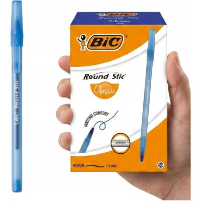 Długopis Niebieski Szkolny BIC Round dla Dzieci Biurowy Zestaw 60 sztuk Długopis Niebieski Szkolny BIC Round dla Dzieci Biurowy Zestaw 60 sztuk