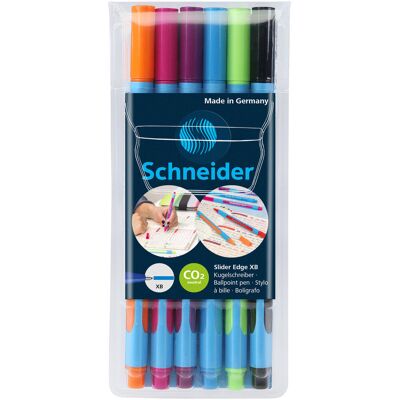 Długopis Schneider slider edge, xb, 6 szt. w etui, mix kolorów Długopis Schneider slider edge, xb, 6 szt. w etui, mix kolorów