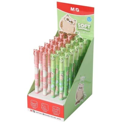 Długopis wymaz Soft Animals Sowa nieb (24szt) M&G Długopis wymaz Soft Animals Sowa nieb (24szt) M&G