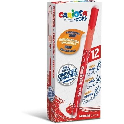 Carioca Długopis wymazywalny Oops czerwony (12szt) Carioca Długopis wymazywalny Oops czerwony (12szt)