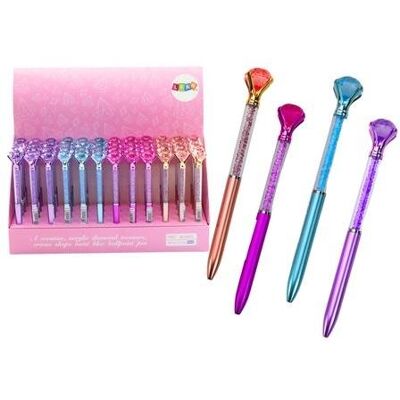 Lean Toys Długopis z diamentami 0,7mm nieb. (48szt) Lean Toys Długopis z diamentami 0,7mm nieb. (48szt)