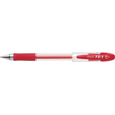 PENAC Długopis żelowy FX1 0,7mm czerwony (12szt) PENAC Długopis żelowy FX1 0,7mm czerwony (12szt)