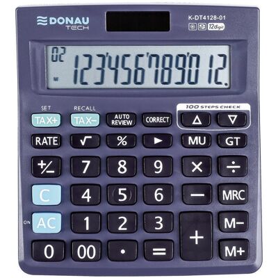 Donau, Kalkulator 12 Cyfrowy K-Dt4128, Czarny, 140x122x22 Mm Donau, Kalkulator 12 Cyfrowy K-Dt4128, Czarny, 140x122x22 Mm