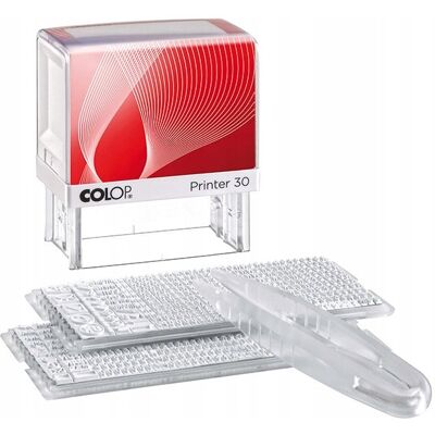 DRUKARENKA DIY PIECZĄTKA COLOP PRINTER ROZMIAR 30/2 czcionka 2,5 mm 3,5 mm DRUKARENKA DIY PIECZĄTKA COLOP PRINTER ROZMIAR 30/2 czcionka 2,5 mm 3,5 mm