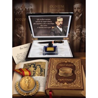 DUKE PIÓRO WIECZNE HENRYK SIENKIEWICZ GOLD W OPAKOWANIU DREWNIANYM Z ATRAMENTEM DUKE PIÓRO WIECZNE HENRYK SIENKIEWICZ GOLD W OPAKOWANIU DREWNIANYM Z ATRAMENTEM