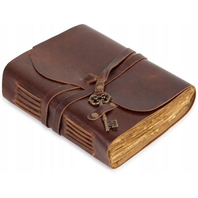 Inny producent Duży Pamiętnik Notes Podróżnika Vintage Skórzany Dziennik Retro Brąz 21X16 Inny producent Duży Pamiętnik Notes Podróżnika Vintage Skórzany Dziennik Retro Brąz 21X16
