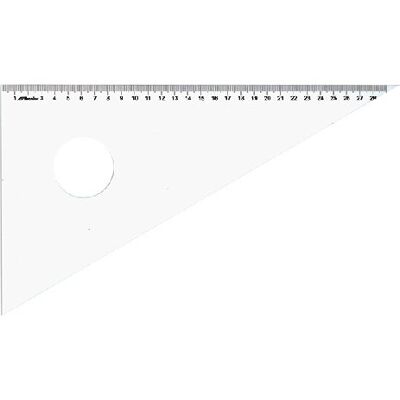 LENIAR Ekierka Z Podcięciem, Plexi, 60/32 Cm LENIAR Ekierka Z Podcięciem, Plexi, 60/32 Cm