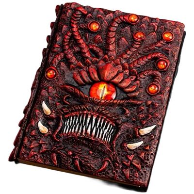 Inny producent Ekskluzywny Rzeźbiony Notatnik 3D z Motywem Beholdera Kolor Czerwony Inny producent Ekskluzywny Rzeźbiony Notatnik 3D z Motywem Beholdera Kolor Czerwony