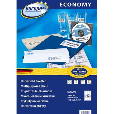 Etykiety A4 By Avery Economy 48.5 X 25.4 Mm 4000 Etykiet Etykiety A4 By Avery Economy 48.5 X 25.4 Mm 4000 Etykiet