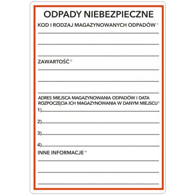 Inny producent Etykiety Etykieta Odpady Niebezpieczne 100Szt. Wodoodporne Naklejki 15X21Cm Inny producent Etykiety Etykieta Odpady Niebezpieczne 100Szt. Wodoodporne Naklejki 15X21Cm
