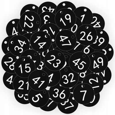 inna (Inny) ETYKIETY NUMEROWANE 1-50 ZAWIESZKI PLASTIKOWE DO KLUCZY inna (Inny) ETYKIETY NUMEROWANE 1-50 ZAWIESZKI PLASTIKOWE DO KLUCZY