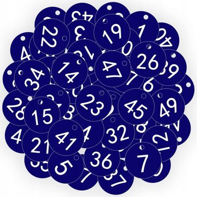 inna (Inny) ETYKIETY NUMEROWANE 1-50 ZAWIESZKI PLASTIKOWE DO KLUCZY inna (Inny) ETYKIETY NUMEROWANE 1-50 ZAWIESZKI PLASTIKOWE DO KLUCZY