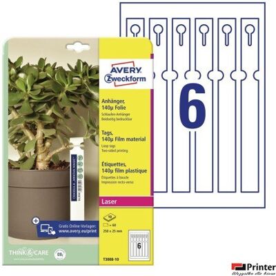 Inny producent Etykiety pętelkowe do roślin, foliowe, 140_, 250 x 25 mm, 10 ark., Avery Zweckform T3008-10 Inny producent Etykiety pętelkowe do roślin, foliowe, 140_, 250 x 25 mm, 10 ark., Avery Zweckform T3008-10