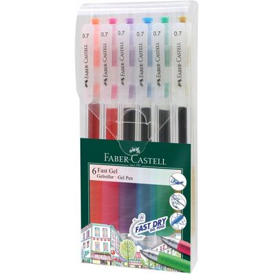 Faber-Castell Długopis Żelowe Szybkoschnące 6 Kol Faber-Castell Długopis Żelowe Szybkoschnące 6 Kol