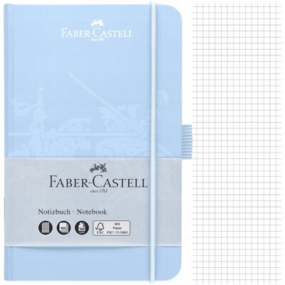 FABER-CASTELL Notes notatnik na gumkę A6 194 kartki Kratka zeszyt SKY BLUE FABER-CASTELL Notes notatnik na gumkę A6 194 kartki Kratka zeszyt SKY BLUE