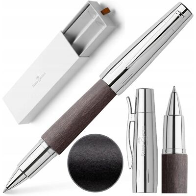 FABER-CASTELL Pióro kulkowe na wkład eleganckie długopis E-motion CZARNE FABER-CASTELL Pióro kulkowe na wkład eleganckie długopis E-motion CZARNE