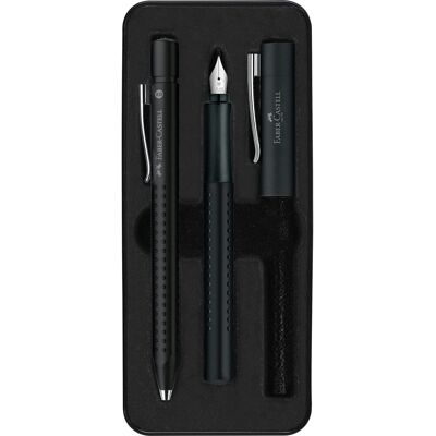Faber-Castell, Pióro Wieczne I Długopis Automatyczny, Grip, Zestaw Prezentowy, Czarny Faber-Castell, Pióro Wieczne I Długopis Automatyczny, Grip, Zestaw Prezentowy, Czarny