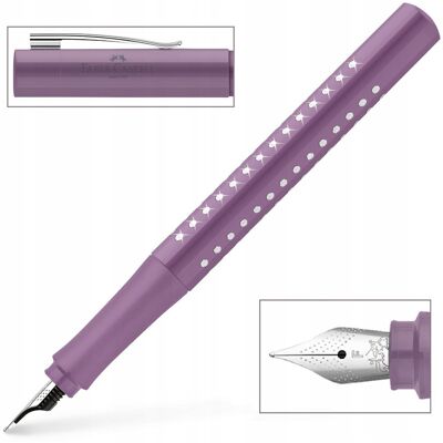 Faber-Castell Pióro Wieczne Szkolne Grip Sparkle F Faber-Castell Pióro Wieczne Szkolne Grip Sparkle F
