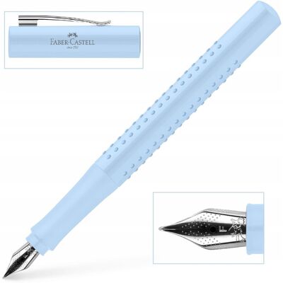 FABER-CASTELL Pióro wieczne szkolne na naboje Grip stalówka F SKY BLUE FABER-CASTELL Pióro wieczne szkolne na naboje Grip stalówka F SKY BLUE