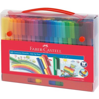 Flamastry Connector Faber-Castell 60 Sztuki W Walizce Flamastry Connector Faber-Castell 60 Sztuki W Walizce