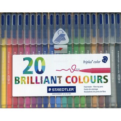 Staedtler Flamastry, Triplus Color, 20 Kolorów Staedtler Flamastry, Triplus Color, 20 Kolorów