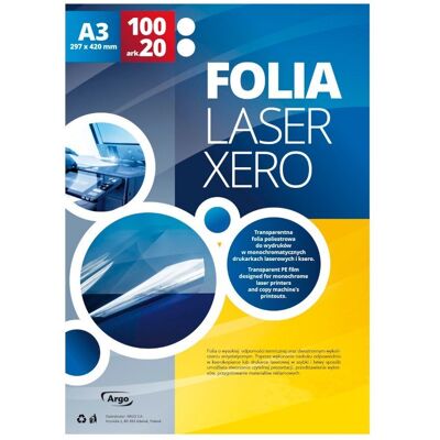 Folia LX Argo do kserokopiarek i drukarek laserowych A3 a100 Folia LX Argo do kserokopiarek i drukarek laserowych A3 a100