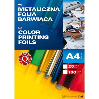 Argo Folia Metaliczna Kalka Barwiąca Srebrna A4 100 szt Argo Folia Metaliczna Kalka Barwiąca Srebrna A4 100 szt