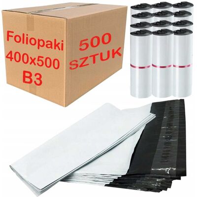 PAKO Foliopaki Kurierskie Białe B3 400x500mm - 500 Szt. PAKO Foliopaki Kurierskie Białe B3 400x500mm - 500 Szt.