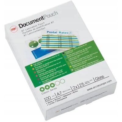 Gbc Document Pouch Gloss A7 – 125 Mikronów 100 Szt. Folia Do Laminowania Gbc Document Pouch Gloss A7 – 125 Mikronów 100 Szt. Folia Do Laminowania