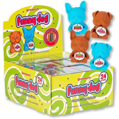Inny producent Gumka do ścierania piesek z temperówką (24szt) Inny producent Gumka do ścierania piesek z temperówką (24szt)