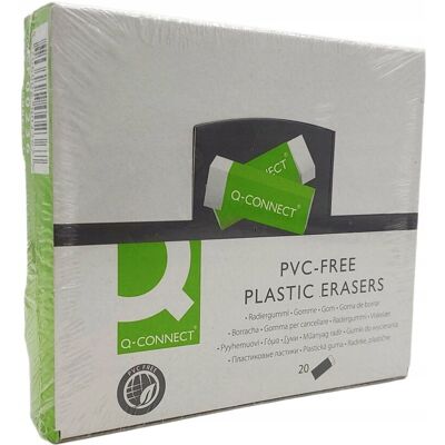 Gumka Plastikowa Q-Connect Biała 20szt Gumka Plastikowa Q-Connect Biała 20szt