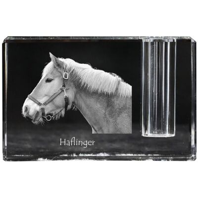 Haflinger - stojak na długopis, kryształowy organizer ze zdjęciem konia, unikatowa ozdoba biurka marki Art-Dog Haflinger - stojak na długopis, kryształowy organizer ze zdjęciem konia, unikatowa ozdoba biurka marki Art-Dog