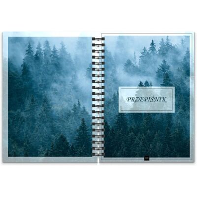 JUFIMI Przepiśnik A5 notes na przepisy cookbook zeszyt kulinarny twarda okładka LAS JUFIMI Przepiśnik A5 notes na przepisy cookbook zeszyt kulinarny twarda okładka LAS