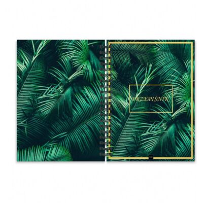 JUFIMI Przepiśnik A5 notes na przepisy cookbook zeszyt kulinarny twarda okładka TROPICAL JUFIMI Przepiśnik A5 notes na przepisy cookbook zeszyt kulinarny twarda okładka TROPICAL