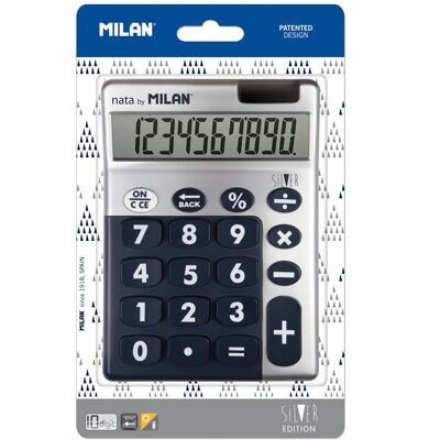 Milan Polska Kalkulator 10 Poz. Silver Niebieski Milan Polska Kalkulator 10 Poz. Silver Niebieski