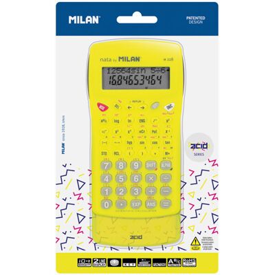 Kalkulator naukowy MILAN M228 ACID 159005 żółty Kalkulator naukowy MILAN M228 ACID 159005 żółty