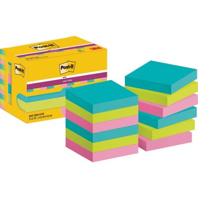 Kart. Post-It® Super Sticky Notes,Cosmic,47,6x47,6mm,90k.12 Bl./ 3m- 76308498733 Kart. Post-It® Super Sticky Notes,Cosmic,47,6x47,6mm,90k.12 Bl./ 3m- 76308498733