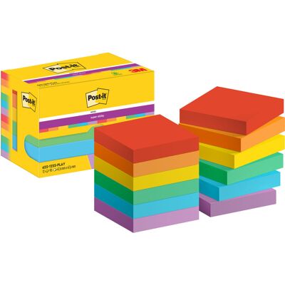 3M Kart. Samoprz. Post-it Super Sticky, Playful, 47,6x4,6mm,12x90k //4054596924406 3M Kart. Samoprz. Post-it Super Sticky, Playful, 47,6x4,6mm,12x90k //4054596924406